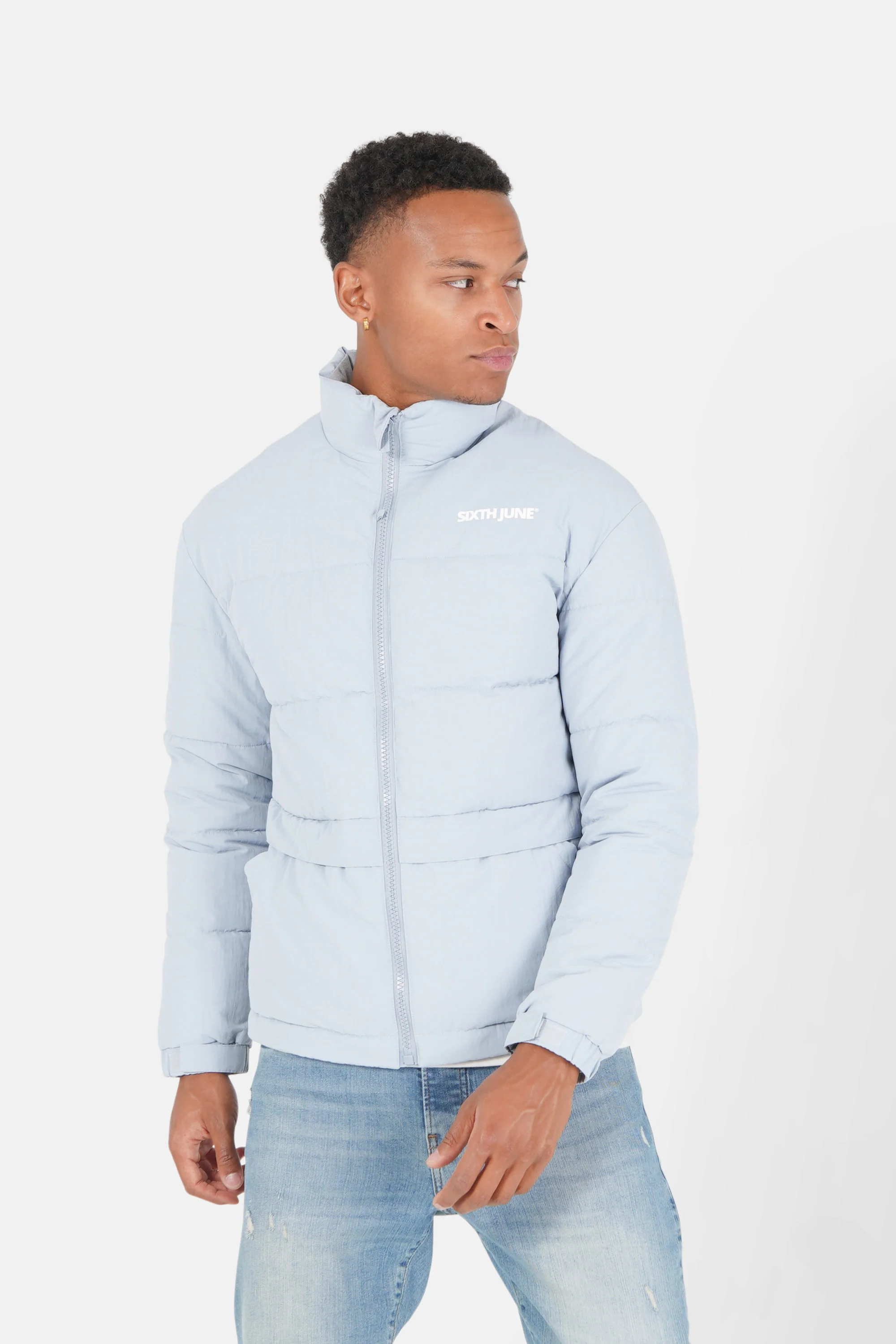 PRINTED logo puffer jacket