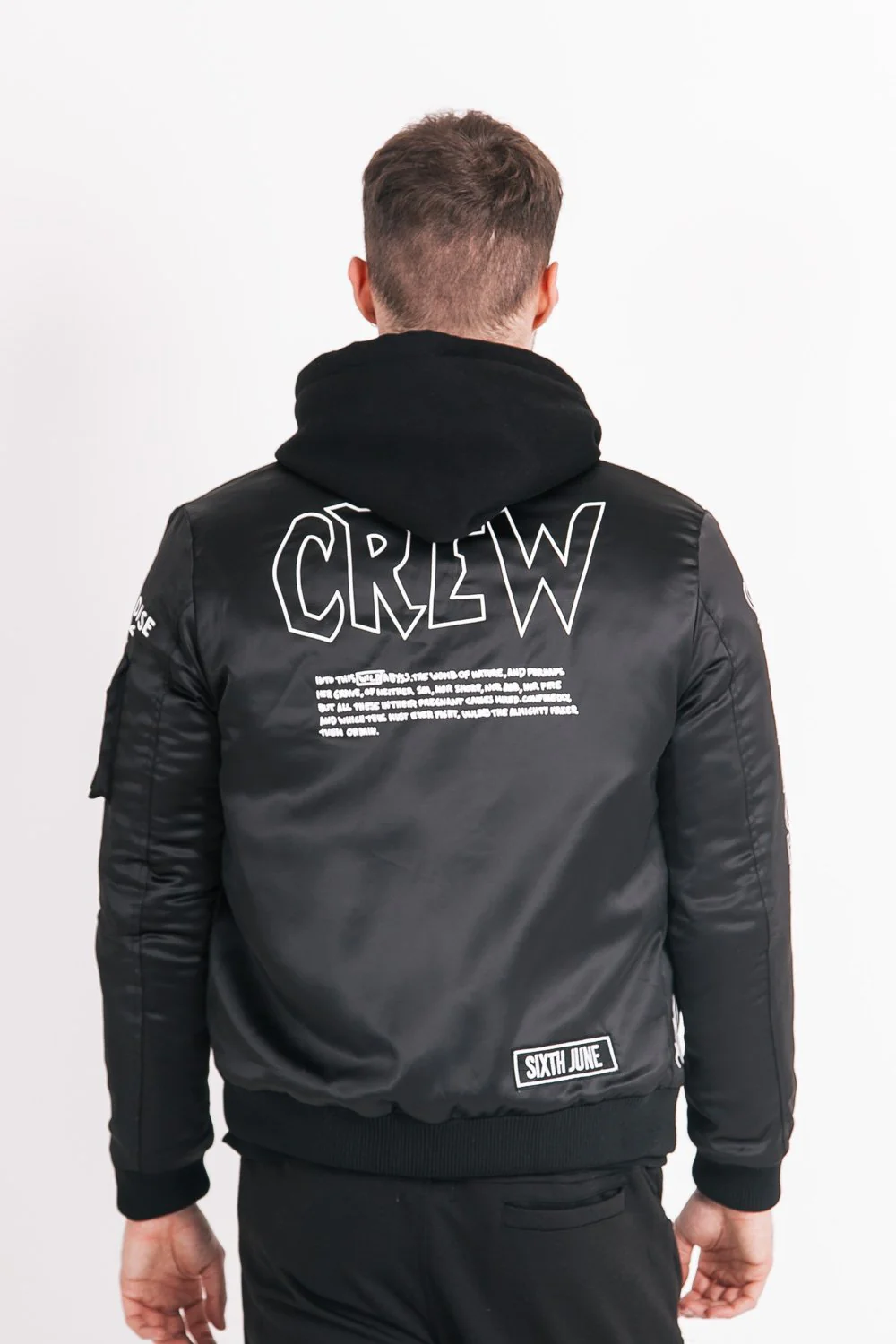 Veste patchs crew Noir - Image 5