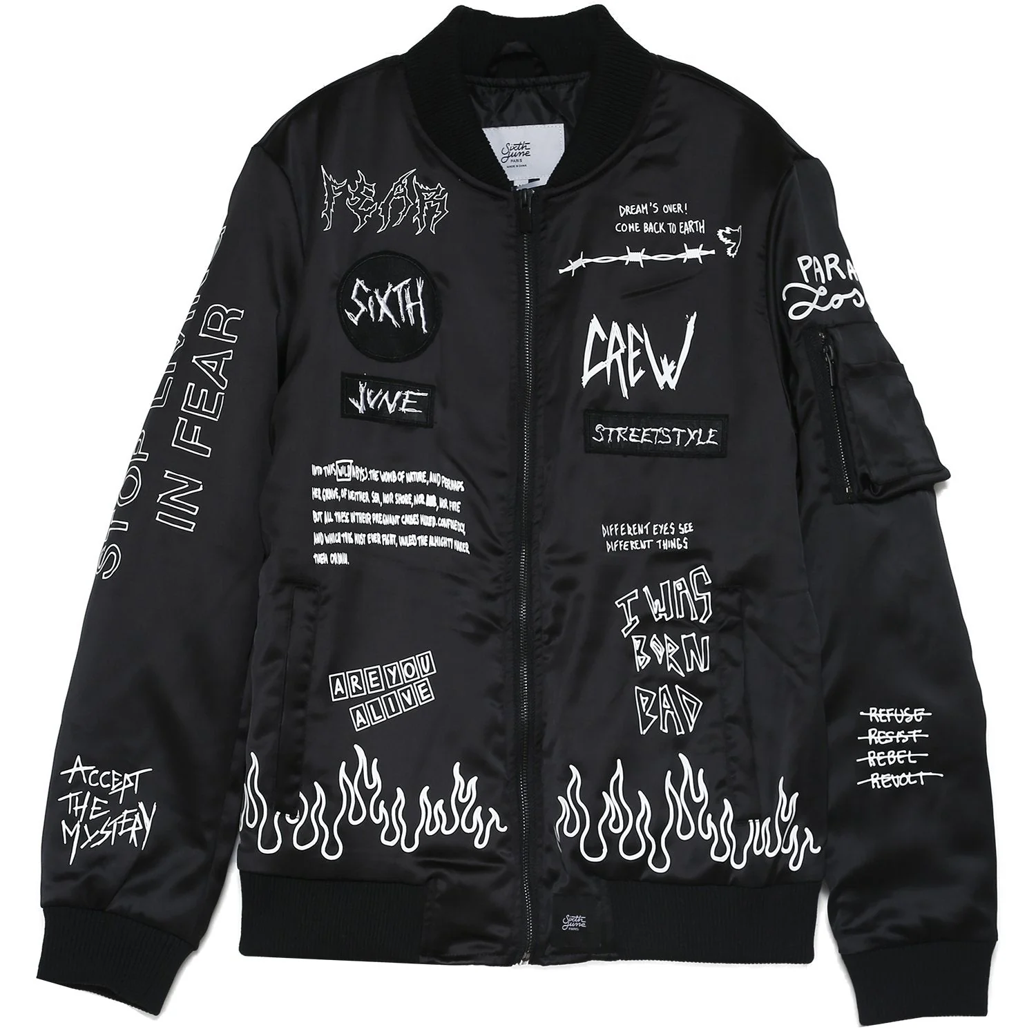 Veste patchs crew Noir - Image 6