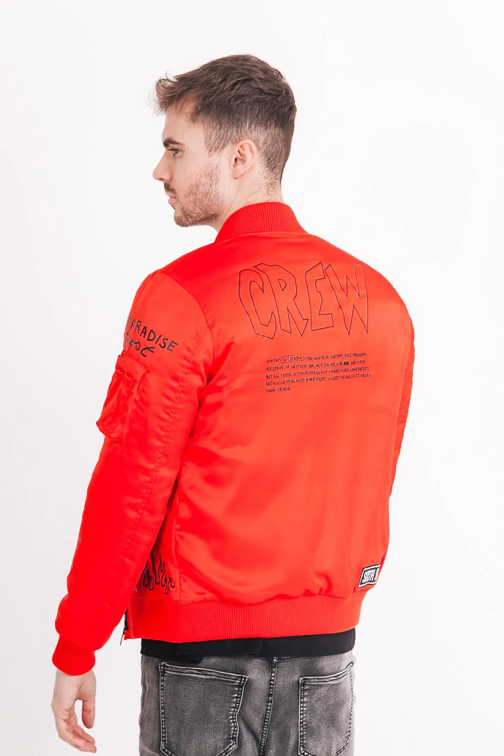 Veste patchs crew Rouge - Image 5