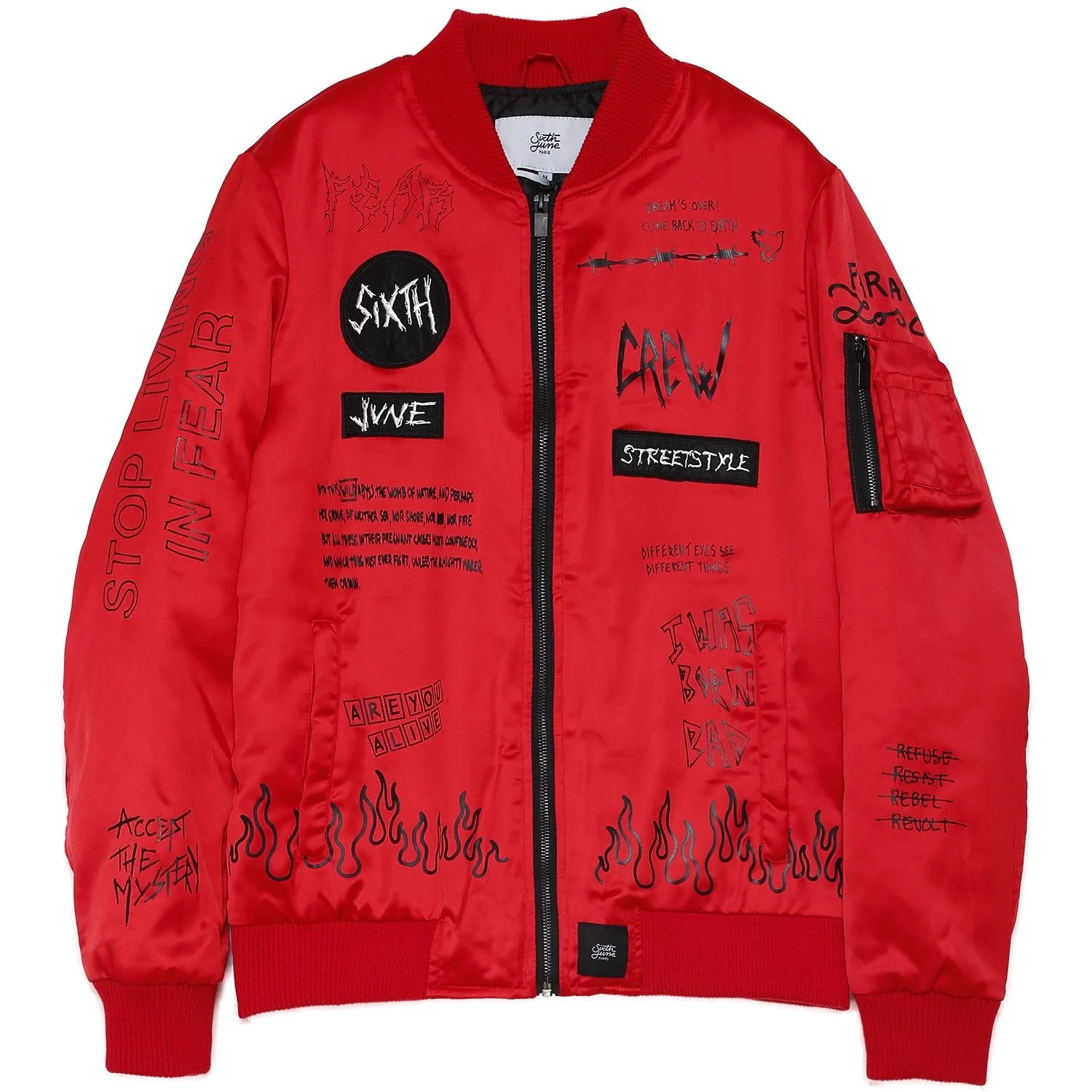 Veste patchs crew Rouge - Image 6